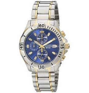 Citizen Mens Two-Tone Stainless Steel Chronograph Watch - AN3394-59L