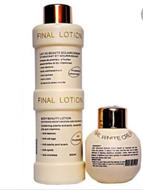 Final White  Beauty set. Body lotion and face cream
