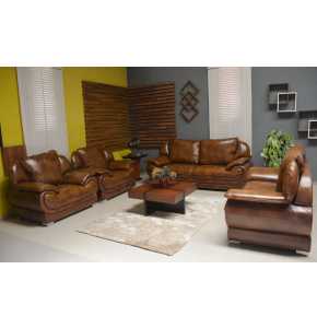 7 Seater Leather Sofa 1488