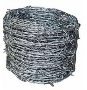 Silver Mild  Steel Barbed Wire for fencing ( 200meter )