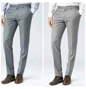 2 In 1 Men Suit Plain Material Straight Cut Trousers