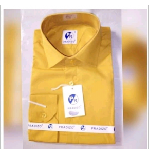 PRADIZO PR - Yellow Slim Fit Long Sleeve Shirt