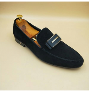 Suede leather shoe - Black