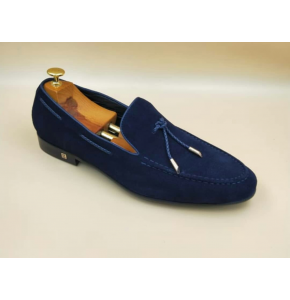 Suede leather shoe - Blue