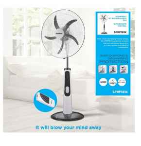 SCANFROST RECHARGEABLE FAN RF181K WITH REMOTE