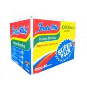 Indomie SuperPack Instant Noodles Chicken Flavour 120gx 40( 1 Carton)