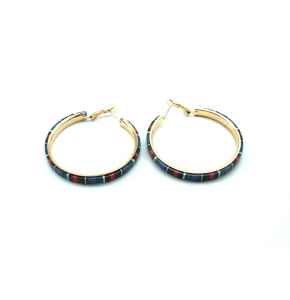 Stripped Hoops Earrings.