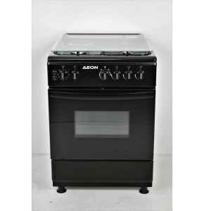 AEON GAS COOKER /60x60/3 GAS + 1 HOT PLATE /2 BURNER/BLACK HOB/BLACK/EURO POOL