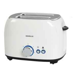 Crust 800 Watt Pop-up Toaster (White)