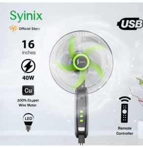 Syinix Rechargeable Standing Fan (16" inch) | 40W | USB
