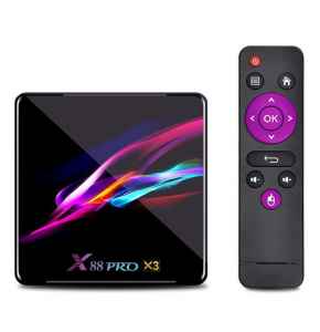 X88 Pro X3 Smart 8K TV Box 128GB eMMC, 4GB RAM, Bluetooth, Pie 9.x, Quad-Core