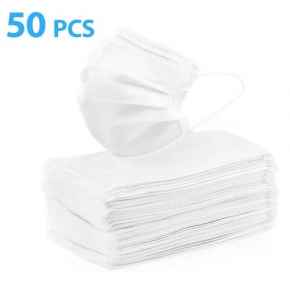 Medical Facemask (50 pcs) 3 Ply Mouth Disposable Nose Cover Dustproof Facemask- adult