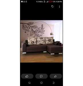 L chair fabric chair