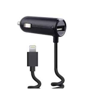 Budi Car Charger 1 USB Port With Lightning Cable - M8J186 - DWAC00055