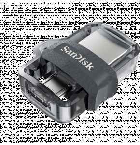 SanDisk Ultra Dual Drive 2.0 Flash Drive With OTG 16 GB - DWAC00211