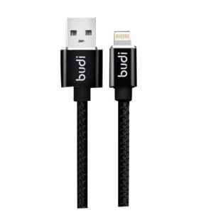 Budi Aluminium Braided Black Lightning Cable - M8J190L - DWAC00176
