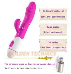 Rechargeable 30 Speed Silicone Rabbit Vibrator Sex Toy