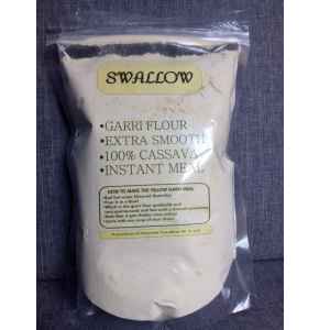 Nigerian Yellow Garri / Gari, Swallow, Flour Extra Smooth 100% Cassava Instant Meal 700g Packaged by Danmila Foodline W.S. Ltd.