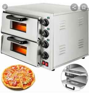 Electric pizza oven double gas
