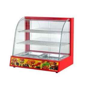 2 Plate Sneaks/food warmer Display Cabinet. Red