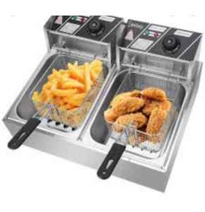 Desk Top Electric Chip Deep Fryer with Double Baskets