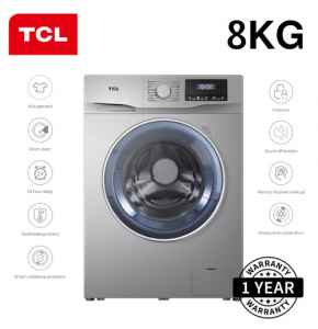 TCL AUTOMATIC FRONT LOAD WASHING MACHINE 8KG
