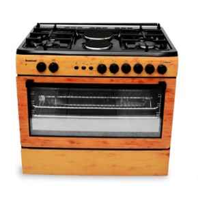 Scanfrost  - 90X60 CMS 4 GAS BURNERS + 2 HOT PLATES WITH GAS OVEN , GRILL AND TURNSPIT WITH MD. WOOD FINISH  - APSCCK9009 -  CK-9425 NG