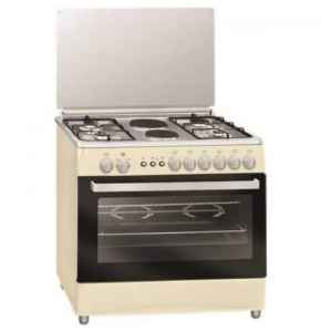 Scanfrost  - 90X60 CMS 4 GAS BURNERS + 2 HOT PLATES WITH ELECTRIC OVEN , GRILL AND TURNSPIT WITH CREAM FINISH  - APSCCK9011 - CK-9426 NE