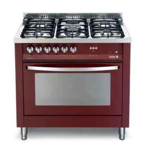 Scanfrost - 90X60 CMS BURGUNDY RED 5 BURNERS SEMI PROFESSIONAL COOKER - APSCCK1012 - PRG96G2G