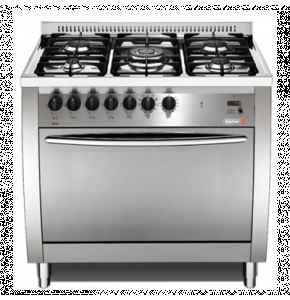 Scanfrost XG96G2G/CI 90X60 CMS SHINEY INOX, 5 BURNERS SEMI PROFESSIONAL COOKER - APSCCK1013