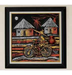 The  Cyclist by African Art Gallery