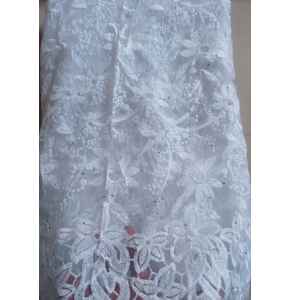 White Sample Lace Material  X 1yard
