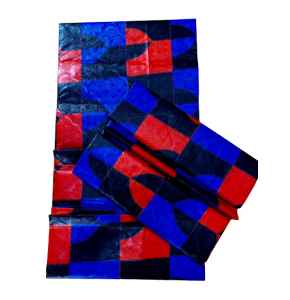 Kampala Fabric 5 Yards Unisex (mixed blue and red colour) X1