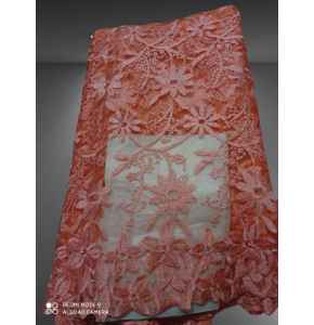 Orange Sample Lace Material  X 1yard