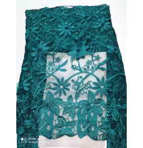 Sea Green  Sample Lace Material  X 1yard