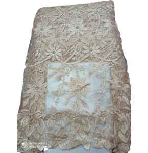 Gold Sample Lace Material  X 1yard