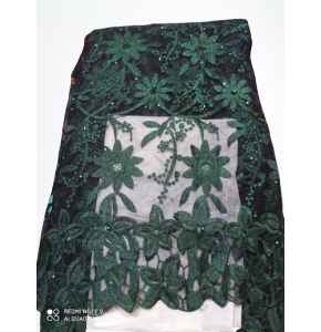 Dark Green Sample Lace Material  X 1yard