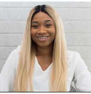 613 Brazilian 4x4 closure wig with dark roots