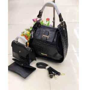 3 in 1 Quality Fashion women  Tomford Hand bags - Black