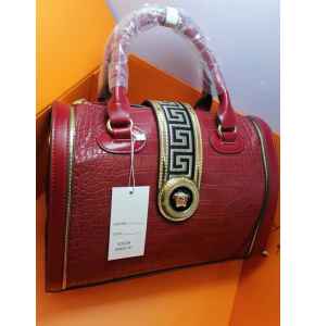 Croc Skin Ladies Handbag - Red