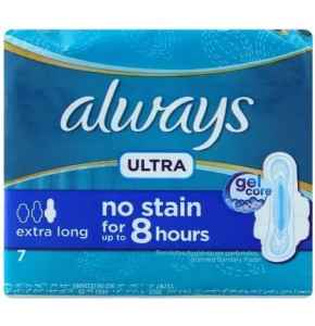 ALWAYS ULTRA SANITARY PAD WITH FLEXIBLE WINGS- 7 pieces x 1