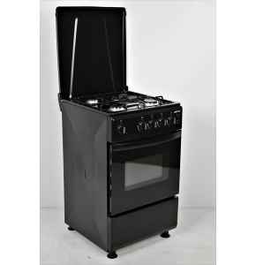 AEON GAS COOKER/50x50/3 GAS + 1 HOT PLATE/BLACK HOB/BLACK