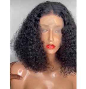 black curly water friendly wig