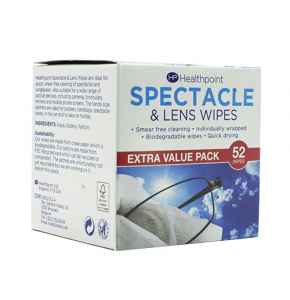 HealthPoint Spectacle and Lens Wipes -52 Counts