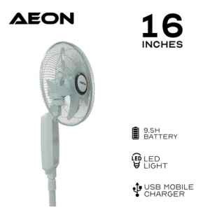 Aeon Rechargeable Standing Fan (16" inch) | 40W