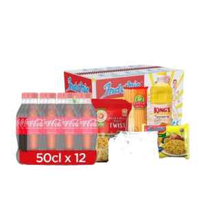 MEGA MEAL PROMO COMBO 2 ( Indomie, oil,cocacola, power pasta, golden penny twist)