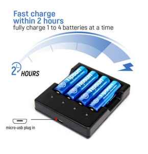 Tipsun 1.5V AA 4pcs Rechargeable Battery With Charger