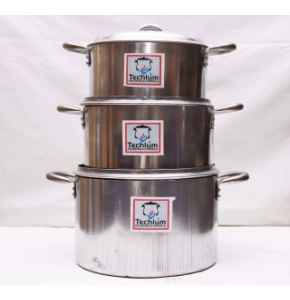 Cooking Pot - Set of 3 (18,21.23,)cm with Sauce Pan