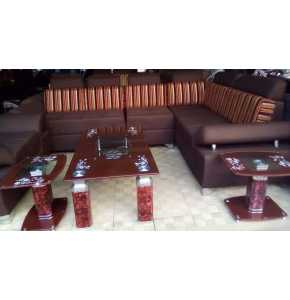 Quality leather chairs and center table