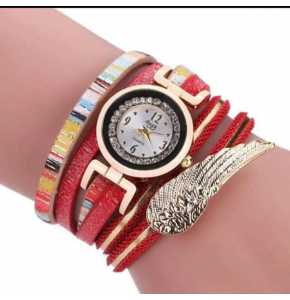 Red Bangle with wristwatch